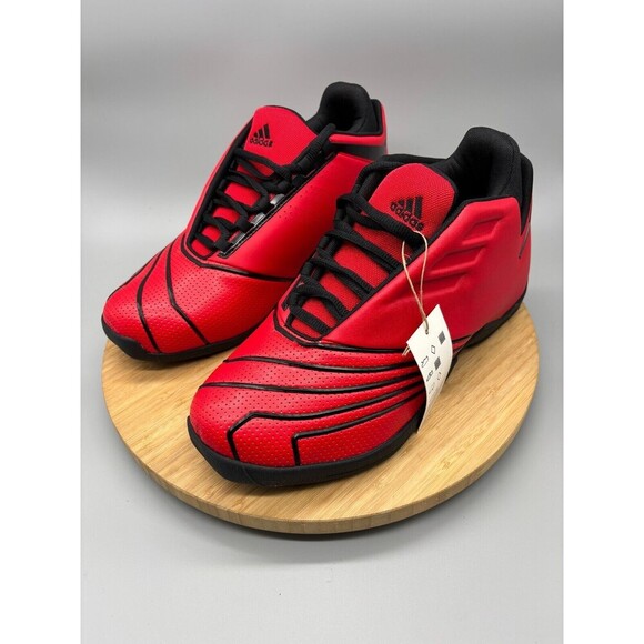 Adidas Shoes Mens 9.5  Red Black Basketball Sneakers TMAC 3 Restomod Mid GY2135 - Picture 6 of 12